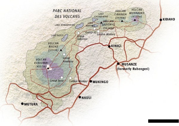 You are currently viewing Volcanoes National Park Rwanda Map